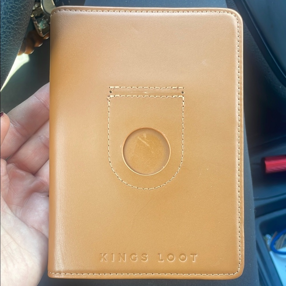 Tan Genuine Leather Passport & Card Holder